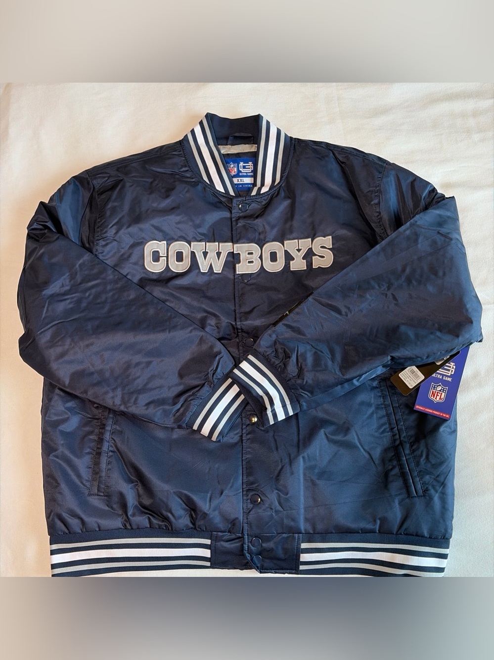 Dallas Cowboys Men's Navy Bomber Jacket XXL NWT